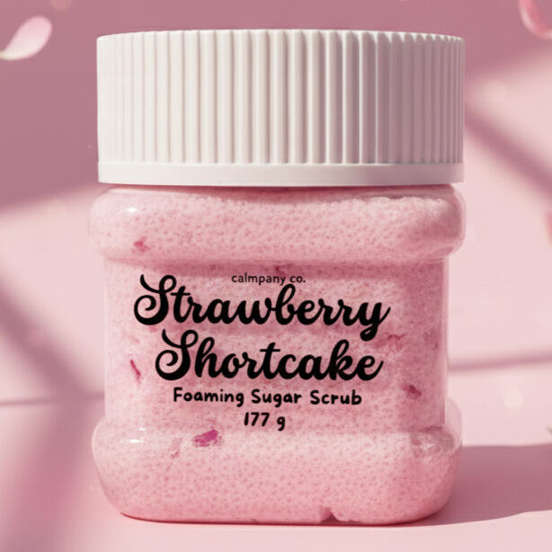 Calmpany Co Strawberry Shortcake Foaming Sugar Scrub